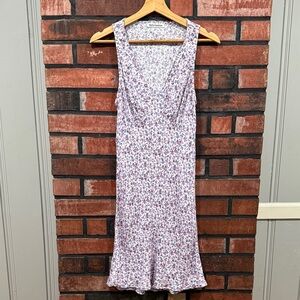 Reformation Lavender Floral Midi Dress